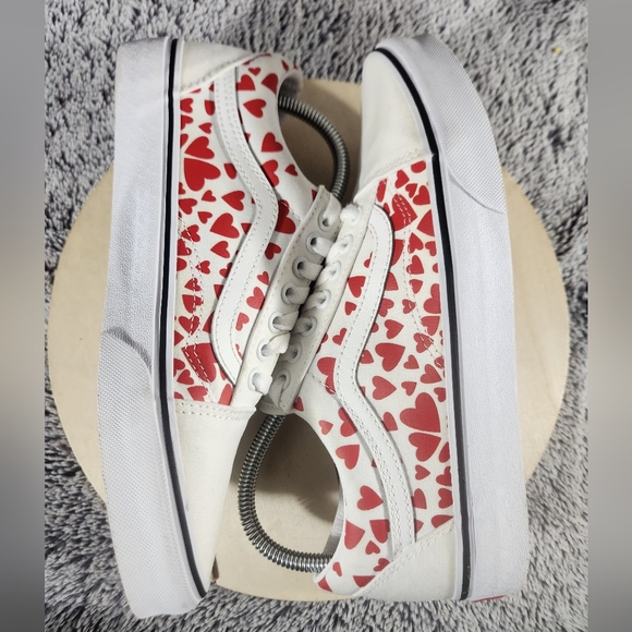 Vans Old Skool Valentines Hearts Sneakers Women's 9.5 - Picture 6 of 9
